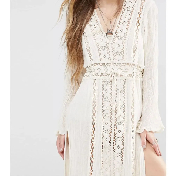JEN'S PIRATE BOOTY x FREE PEOPLE | Kingdom Maxi Dress Seafoam Pale Green | Small - Picture 2 of 9